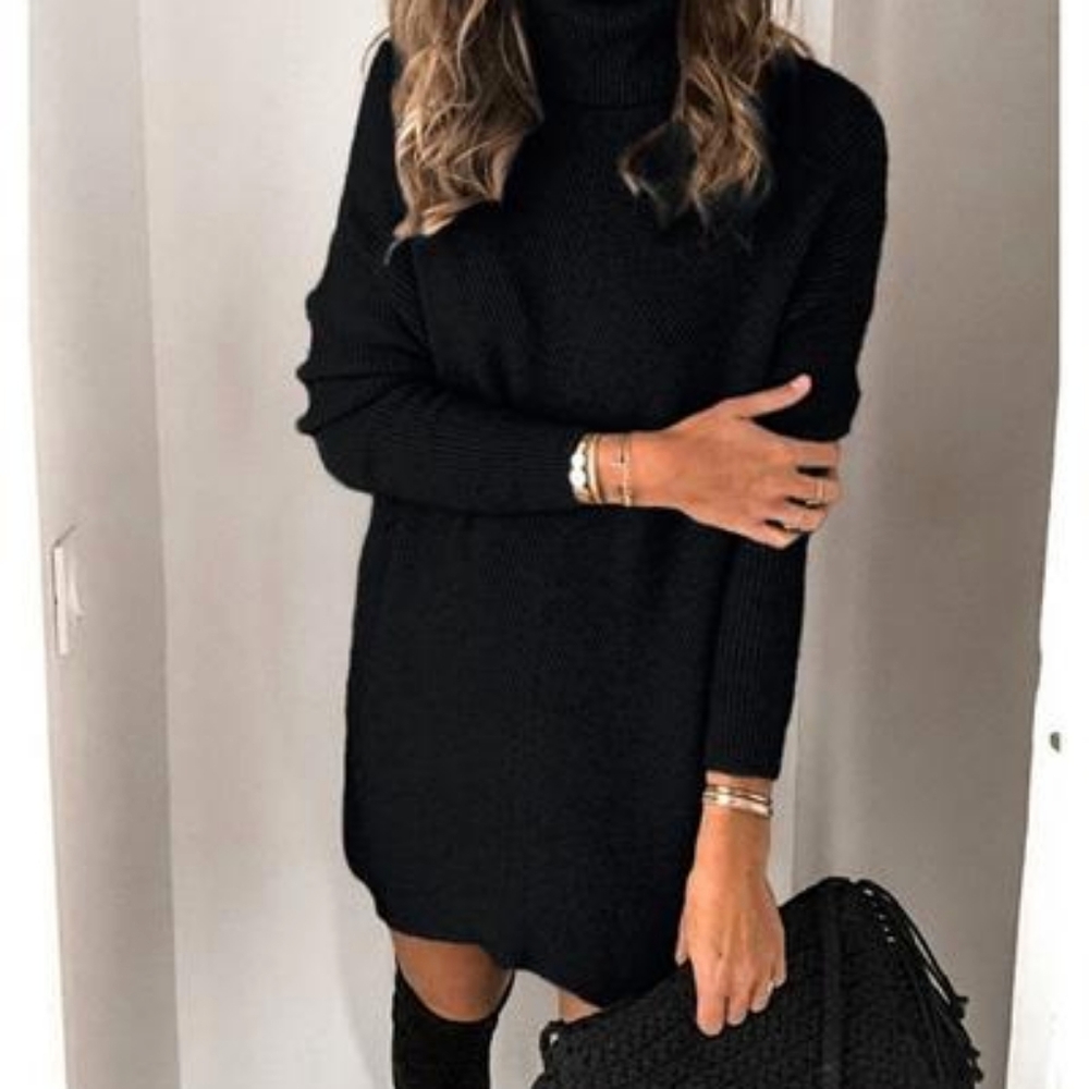 Tinsel Turtleneck Dress